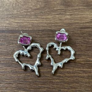Wolf Circus Martina Pink Heart Earrings